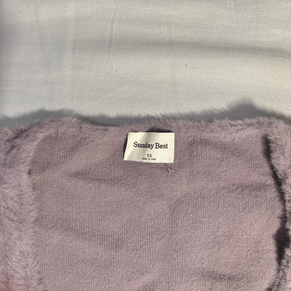 Aritzia Sunday Best Montgomery Fuzzy Purple Dress - Picture 3 of 5